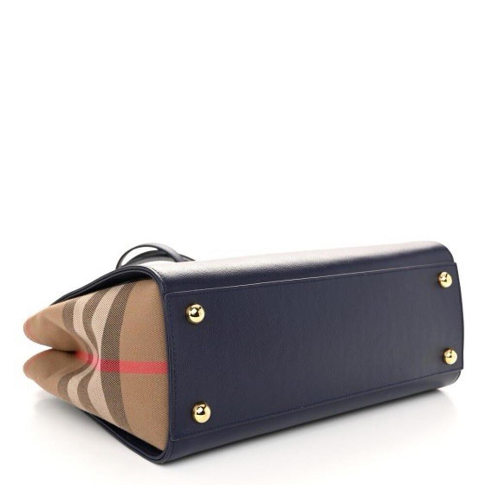 BNWT Burberry Small Banwell House Check Leather Shoulder Bag Blue! - Picture 4 of 9